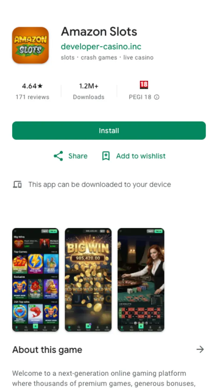 Amazon Slots app